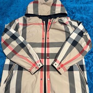 Burberry reversible hooded check jacket
